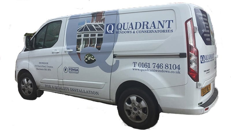 Quadrant Windows Van with graphics